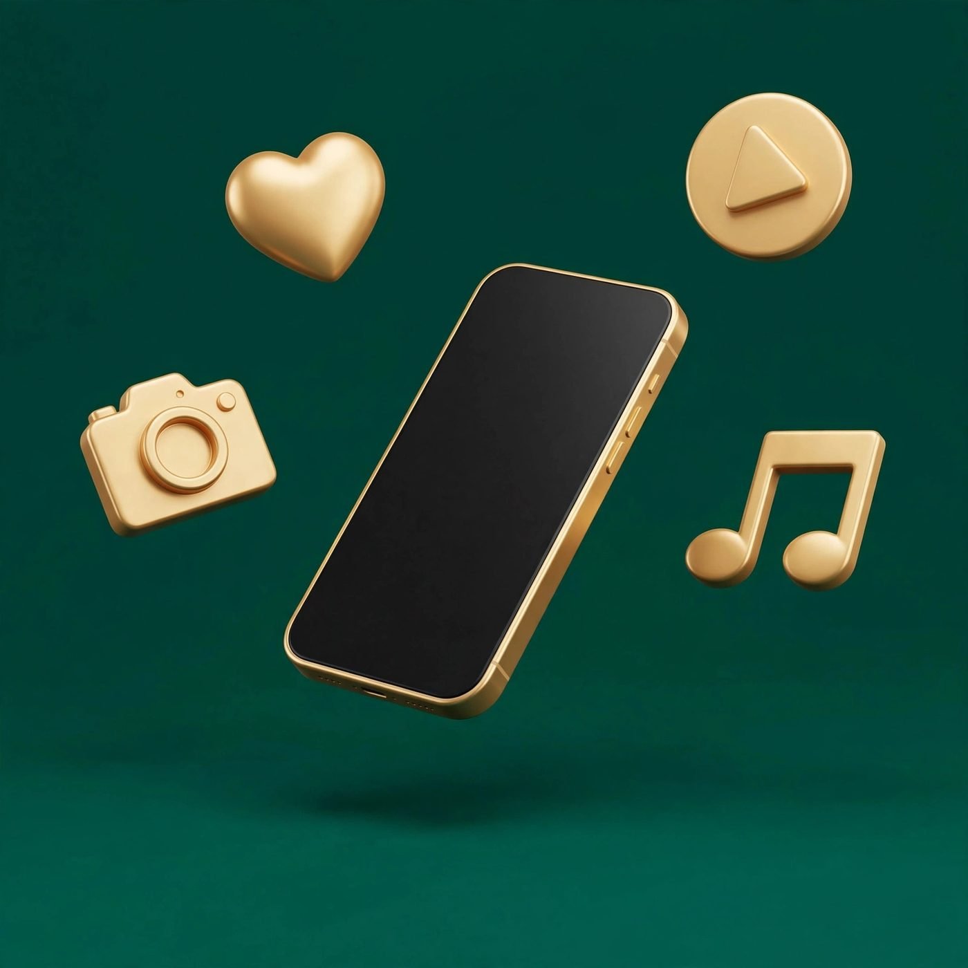 A smartphone with social media icons floating around it